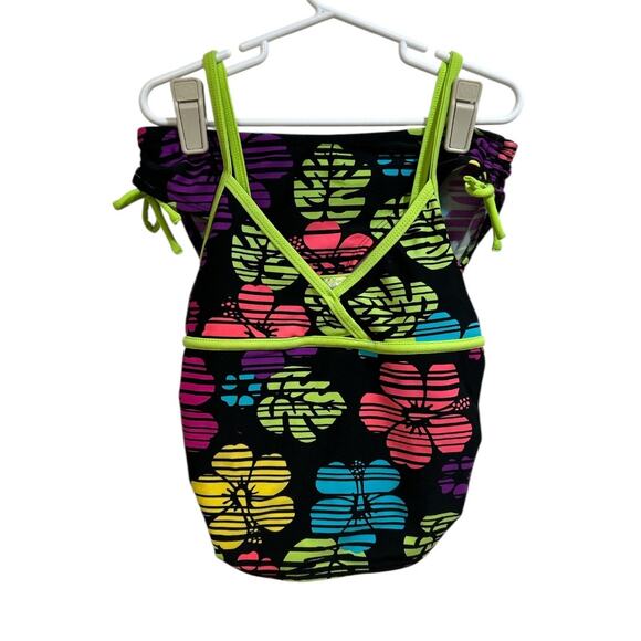 Joe Boxer tropical Floral tank bikini Size Girls Large - Picture 4 of 15